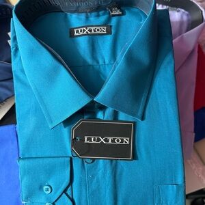 Men's Teal Dress Shirt - Modern Fit